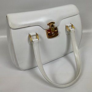 White Gucci leather handbag